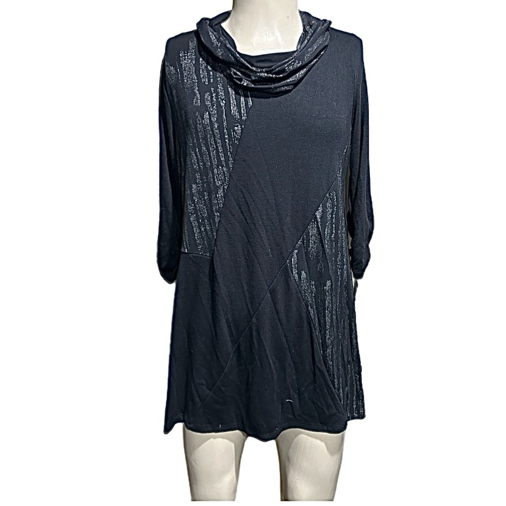 NWT Style & Co. Women’s “Festive Shine” Long Sleeve Short Dress w Matching Scarf